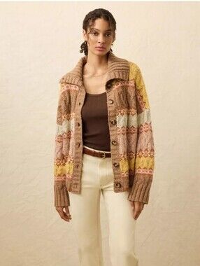 Faherty Womens Hoghland Fairisle Cadigan
